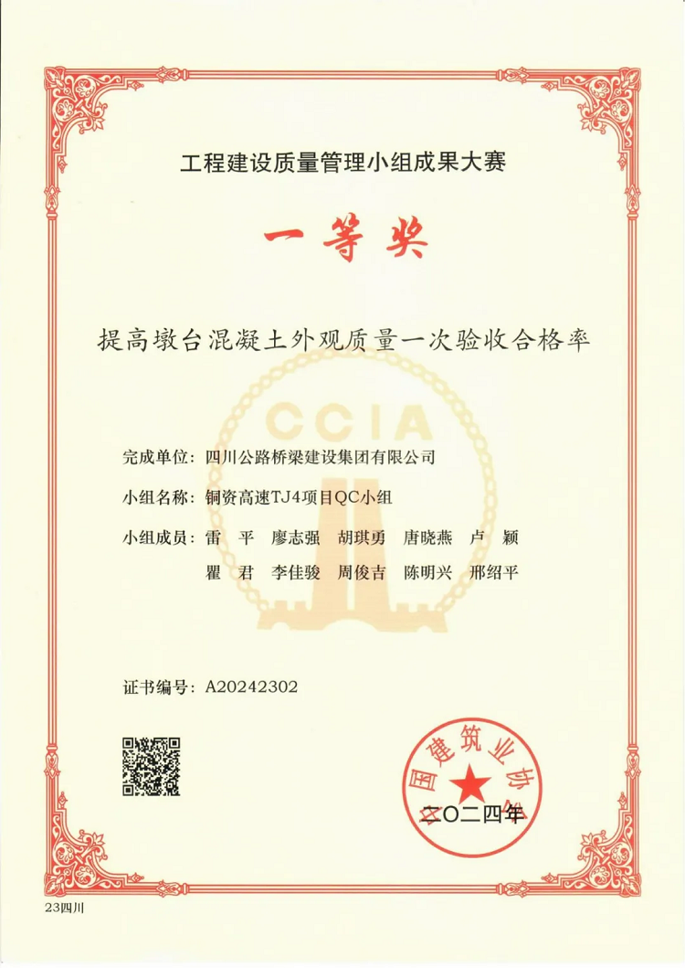 喜報 | 公司獲得4項國家級QC成果