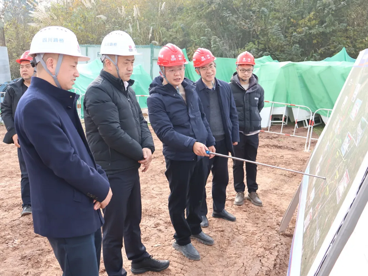 四川路橋黨委委員，路橋集團黨委書記、 董事長張航川一行赴成渝擴容ZCB5項目開展調研